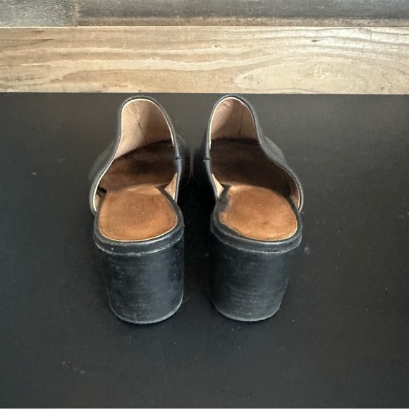 Madewell The Macarro Mule in True Black Block Heel Slip On Size Women 8.5 Clogs - Picture 3 of 9